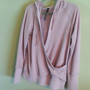 90 Degree rose colored Hooded sweatshirt